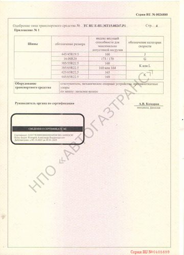 Одобрение типа транспортного средства (ТС)